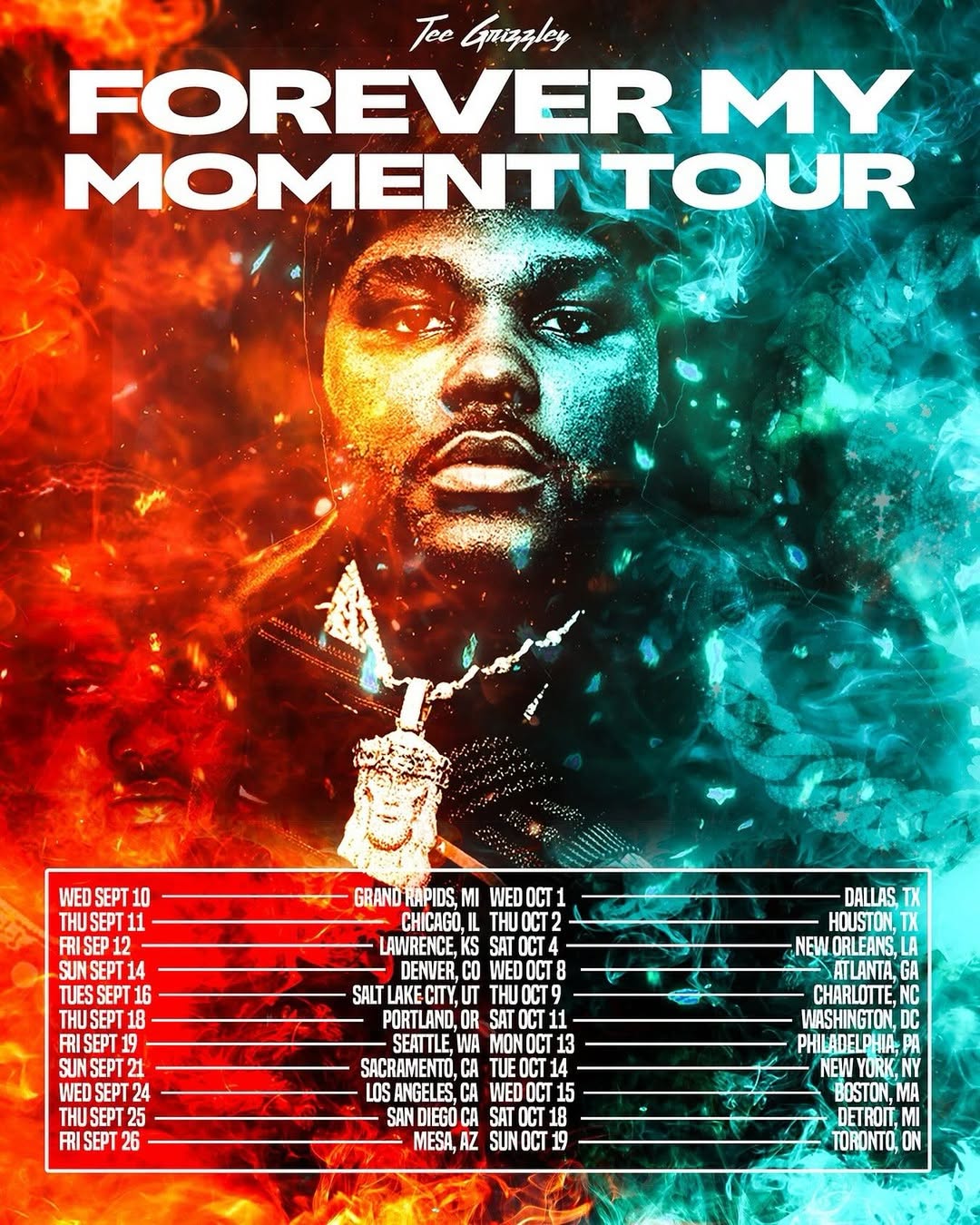 Tee Grizzley Forever My Moment Tour Poster 2025